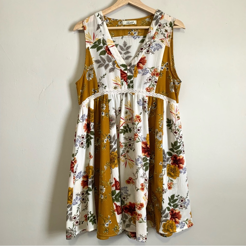 LARKIN Floral Sleeveless Tunic Dress Size 6